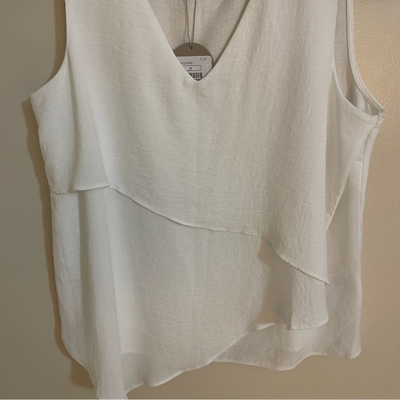 Apricot Asymmetric V-Neck Tank Top, Size S - Picture 4 of 8